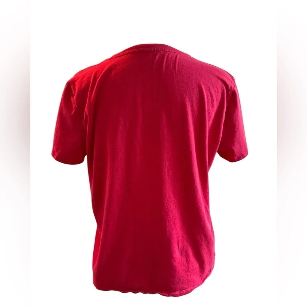 Women’s Michael Kors shirt sleeve Red Tee with Gold Logo size Medium